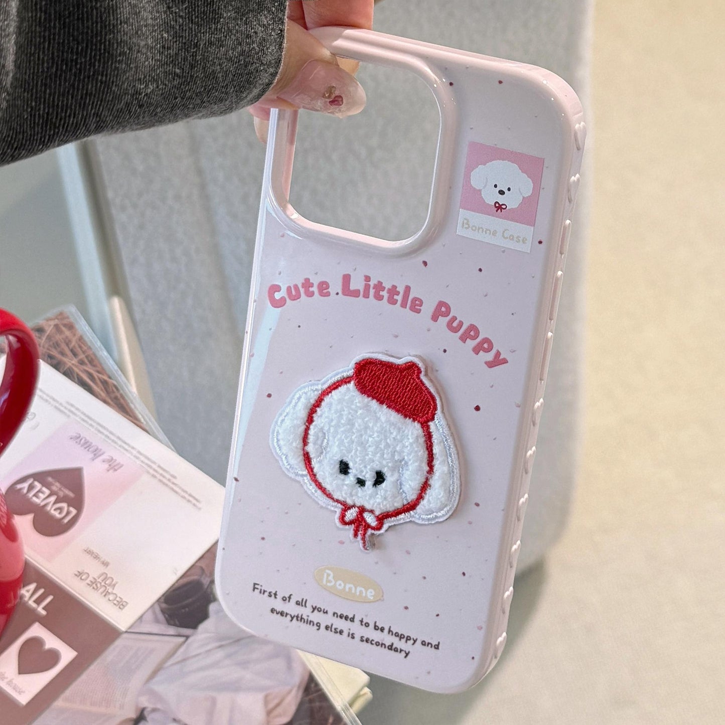 Cute pet embroidery series phone cases